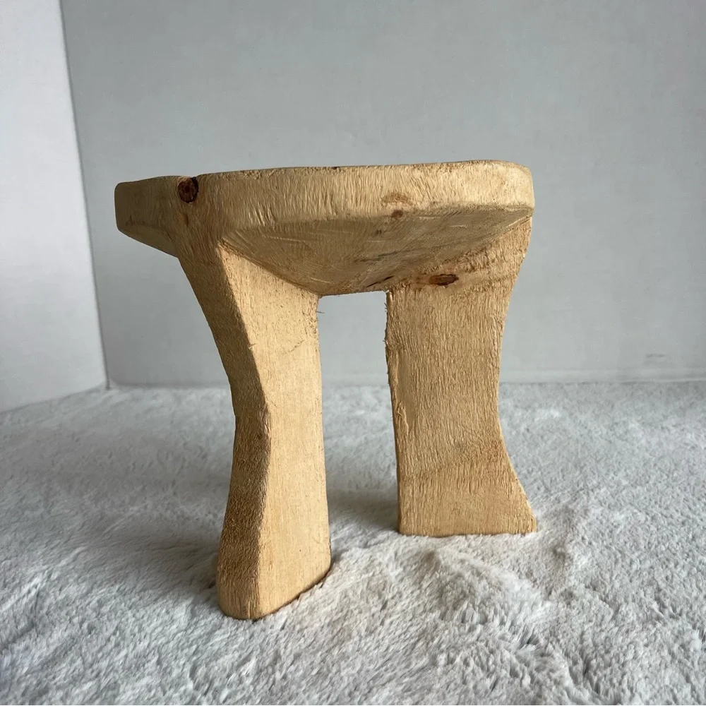 Natural Wooden Stool RUSTIC FOOTED RISER - Picture 4 of 11